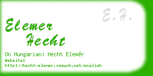 elemer hecht business card